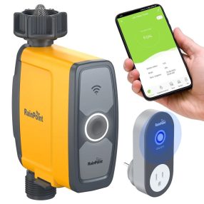   RainPoint® - Súprava inteligentného zavlažovacieho systému pre montáž na záhradný kohútik (ventil + HUB) - s aplikáciou, ovládateľné cez internet (TTV103WRF+TWG004WRF)