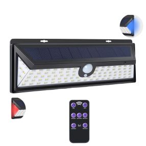   SYHLED FT020 - vonkajšia solárna lampa s jasom 1200 lúmenov - senzor pohybu, diaľkové ovládanie, 5000K, vodeodolnosť IP64