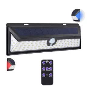   SYHLED FT020 - vonkajšia solárna lampa s jasom 1200 lúmenov - senzor pohybu, diaľkové ovládanie, 5000K, vodeodolnosť IP64