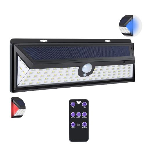 SYHLED FT020 - vonkajšia solárna lampa s jasom 1200 lúmenov - senzor pohybu, diaľkové ovládanie, 5000K, vodeodolnosť IP64