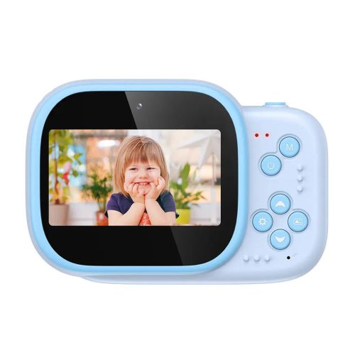 Searysky CM-01 - detský fotoaparát a okamžitá tlačiareň v jednom: veľký displej, 1080P, filtre atď. - modrá
