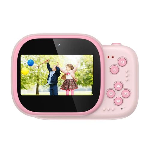 Searysky CM-01 - detský fotoaparát a okamžitá tlačiareň v jednom: veľký displej, 1080P, filtre atď. - Ružová