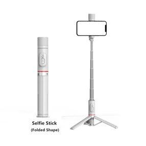   Q12s - Statív a selfie tyč - odnímateľné diaľkové ovládanie Bluetooth | dĺžka 750 mm | LED osvetlenie a blesk | silný hliníkový predstavec