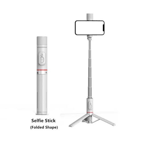 Q12s - Statív a selfie tyč - odnímateľné diaľkové ovládanie Bluetooth | dĺžka 750 mm | LED osvetlenie a blesk | silný hliníkový predstavec