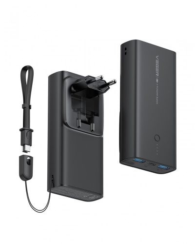 Veger ACE100 - prvá power banka a nástenná nabíjačka dva v jednom - 10000 mAh - LED indikátor nabíjania, PD 20W nabíjací výkon