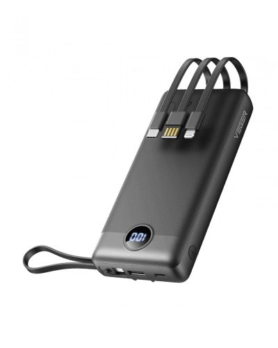 Powerbanka Veger C20 - 20 000 mAh - vstavaná, 4 káble, LED indikátor nabitia, 4x 2A nabíjací výkon