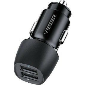   Veger CC316-2A dvojportová autonabíjačka - 17W / 3,4A nabíjací výkon 1x2,4 + 1x 1A