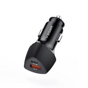   Veger CC50 dvojportová nabíjačka do auta - 38W / 7,6A nabíjací výkon 1xPD20W QC18W