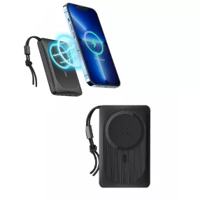   Veger MagOn - Magnetická bezdrôtová power banka - 10000mAh, nabíjanie 3 zariadení súčasne, kompaktné rozmery a hmotnosť - čierna