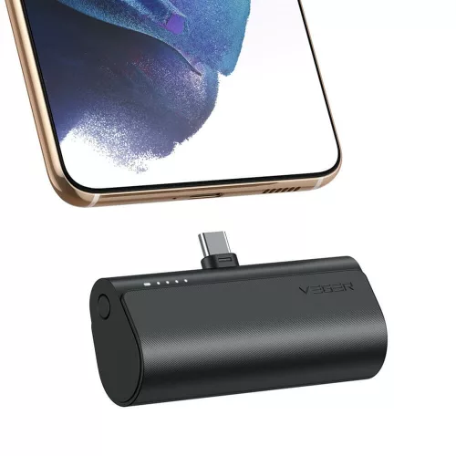 Veger PlugOn Type-C – 5000mAh power banka so vstavaným USB Type-C konektorom, 1x 22,5W / PD3.0 nabíjací výkon