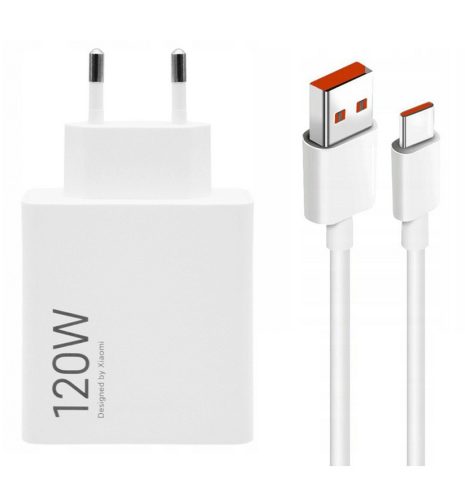 Xiaomi 120W Hypercharge Combo - 120 Wattová nabíjačka Type-A + 1 meter, 120 Wattový kábel - biela