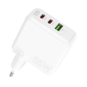   YOOUP NC67-G - 3-portová 65W GaN nabíjačka - 65W GaN Power USB rýchla nabíjačka (2x USB-C + 1x USB-A)