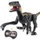 Dinosaurová hračka na diaľkové ovládanie - svetelné a zvukové efekty, demo režim, dĺžka 30 cm, dlhá hracia doba - čierna