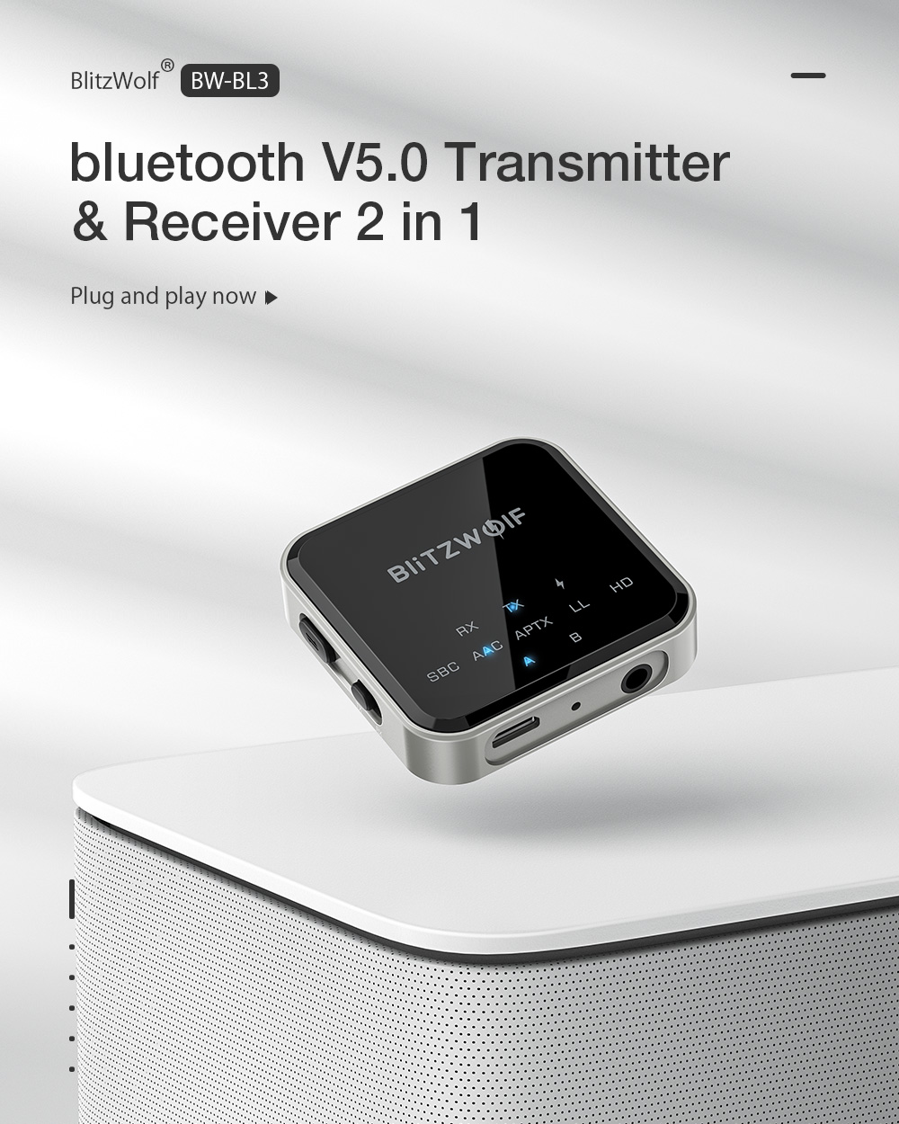 Blitzwolf BW-BL3 bluetooth traszmitter